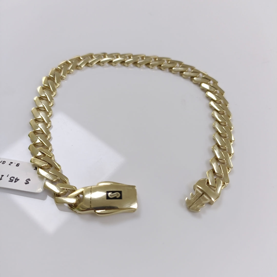 PULSERA CABALLERO MONACO ORO 10K 9.2 (NUEVO)