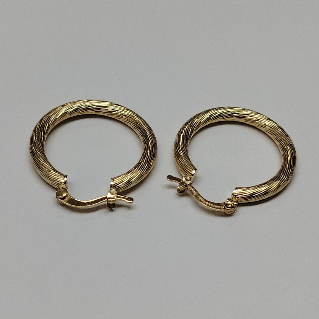 ARETES TEJIDO ARRACADAS ASTRIADAS 14K 2.9 GR (NUEVO)