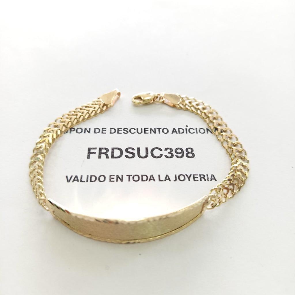 PULSERA ESCLAVA CHINO 14K 21 CM 9.8 GR (NUEVO)