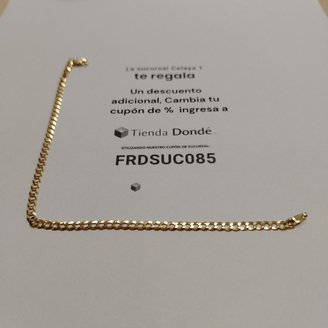 PULSERAS CABALLERO BARBADA AMARILLA ORO 14K 2.8 (NUEVO)