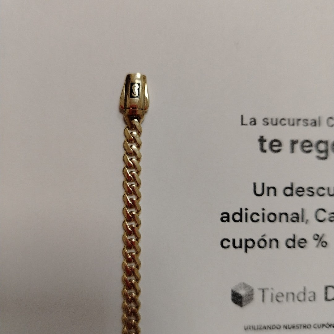 PULSERA CABALLERO MONACO ORO 14K 6.2 (NUEVO)