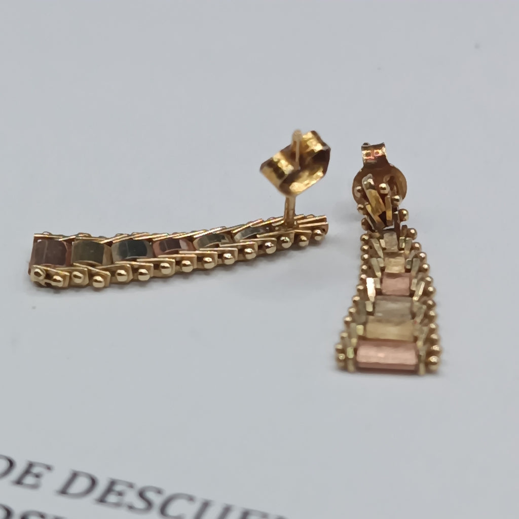 BROQUELES PAR ORO 14 K 2.6 GRMS (SEMINUEVO)