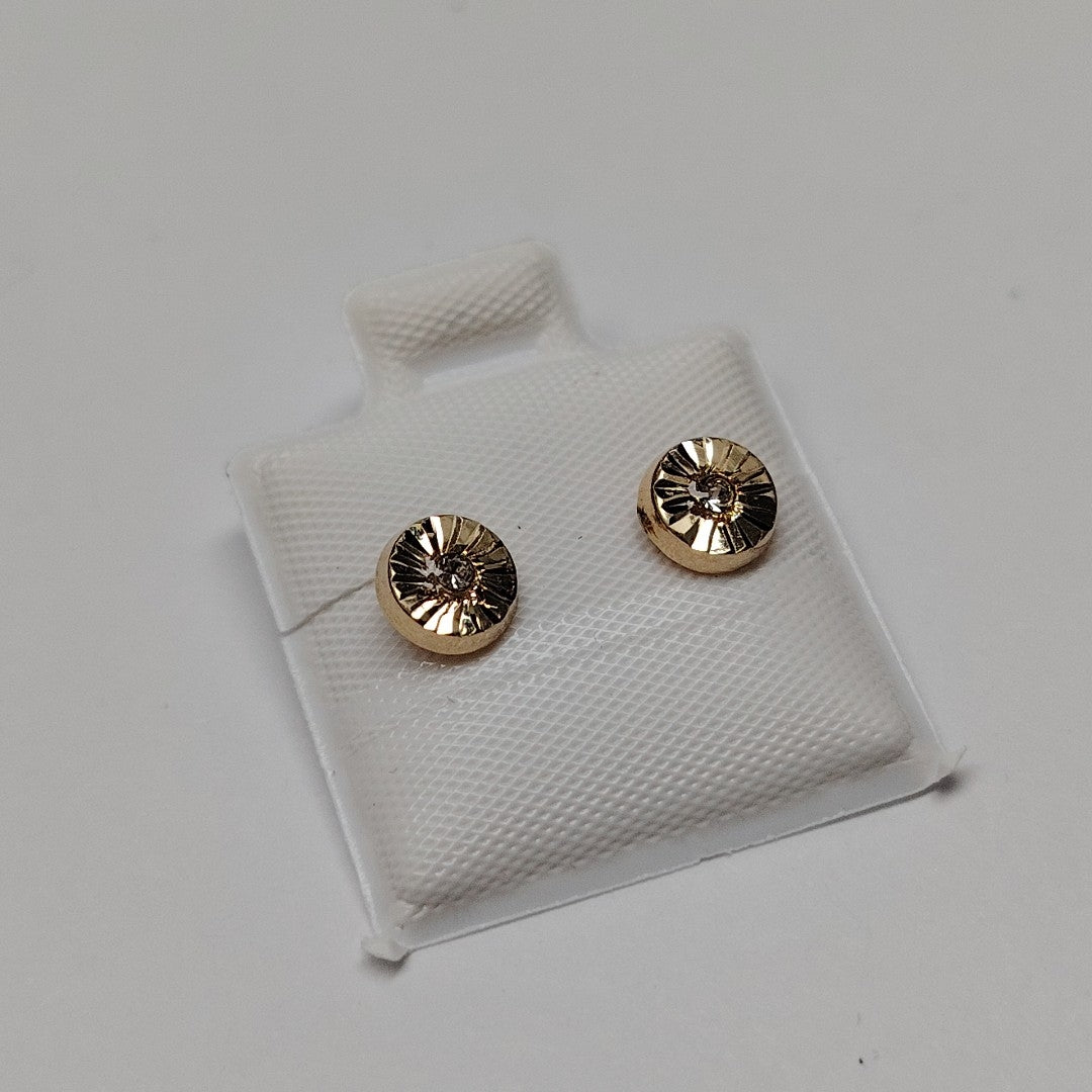 BROQUELES BROQUEL FIG BOTON C CIRCONIA 14K 0.2916 GR (NUEVO)