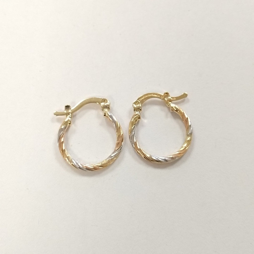ARETES ARRACADAS COMBINADAS 14K 2 GR (NUEVO)