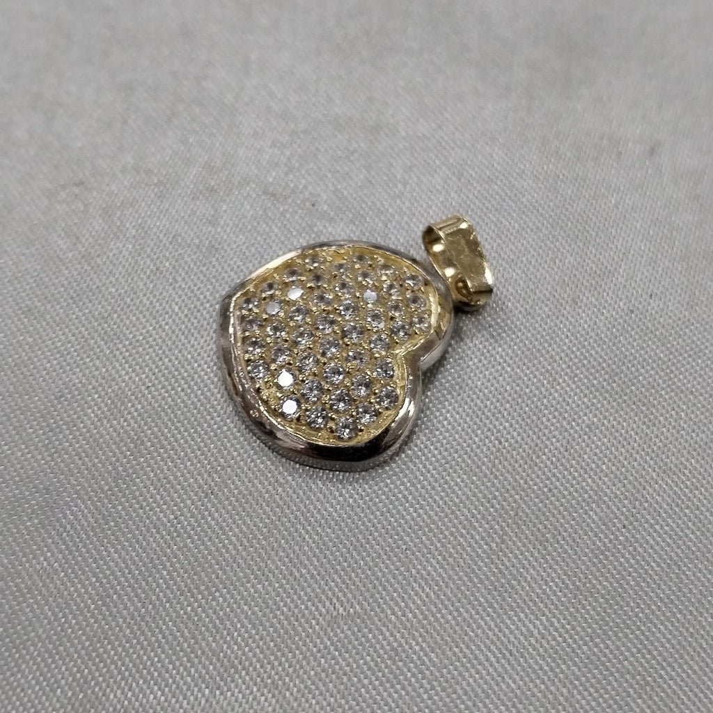 DIJE CORAZON CON CIRCONIAS 14K 1.8 GR (NUEVO)