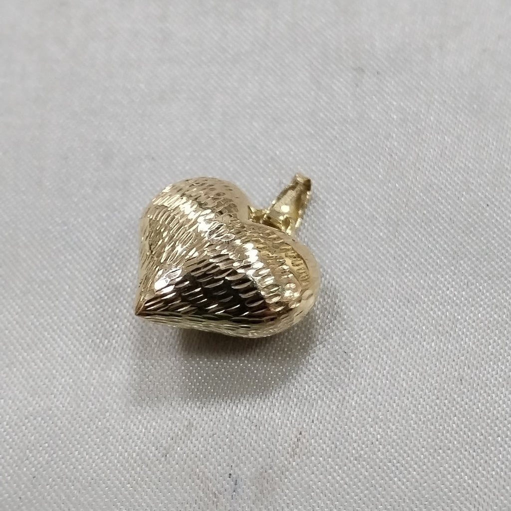 DIJE TEJIDO CORAZON LABRADO 14K 1.1 GR (NUEVO)