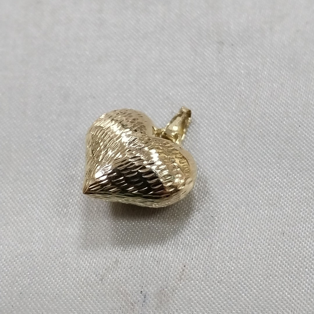 DIJE TEJIDO CORAZON LABRADO 14K 1.1 GR (NUEVO)