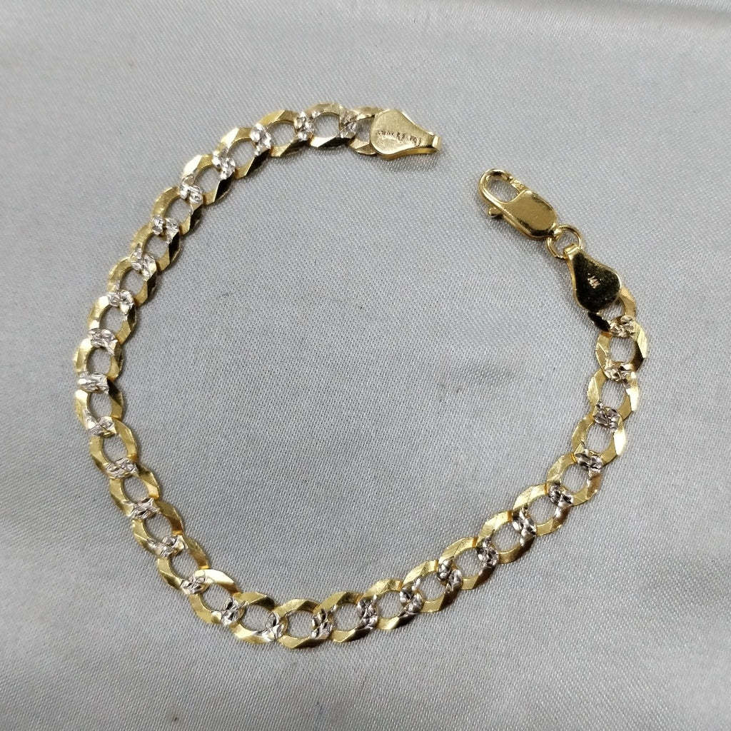 PULSERA BARBADA 14K 21 CM 5.5 GR (NUEVO)