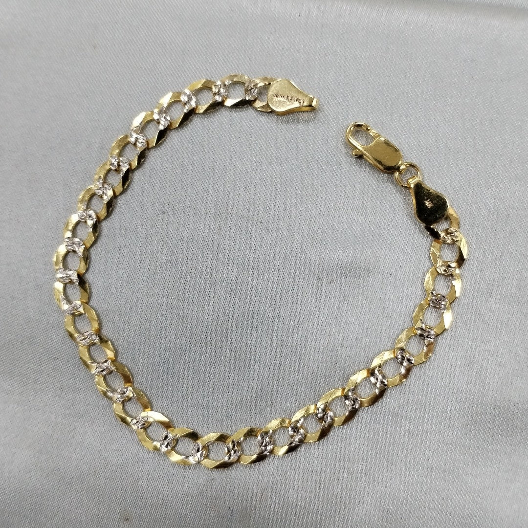 PULSERA BARBADA 14K 21 CM 5.5 GR (NUEVO)