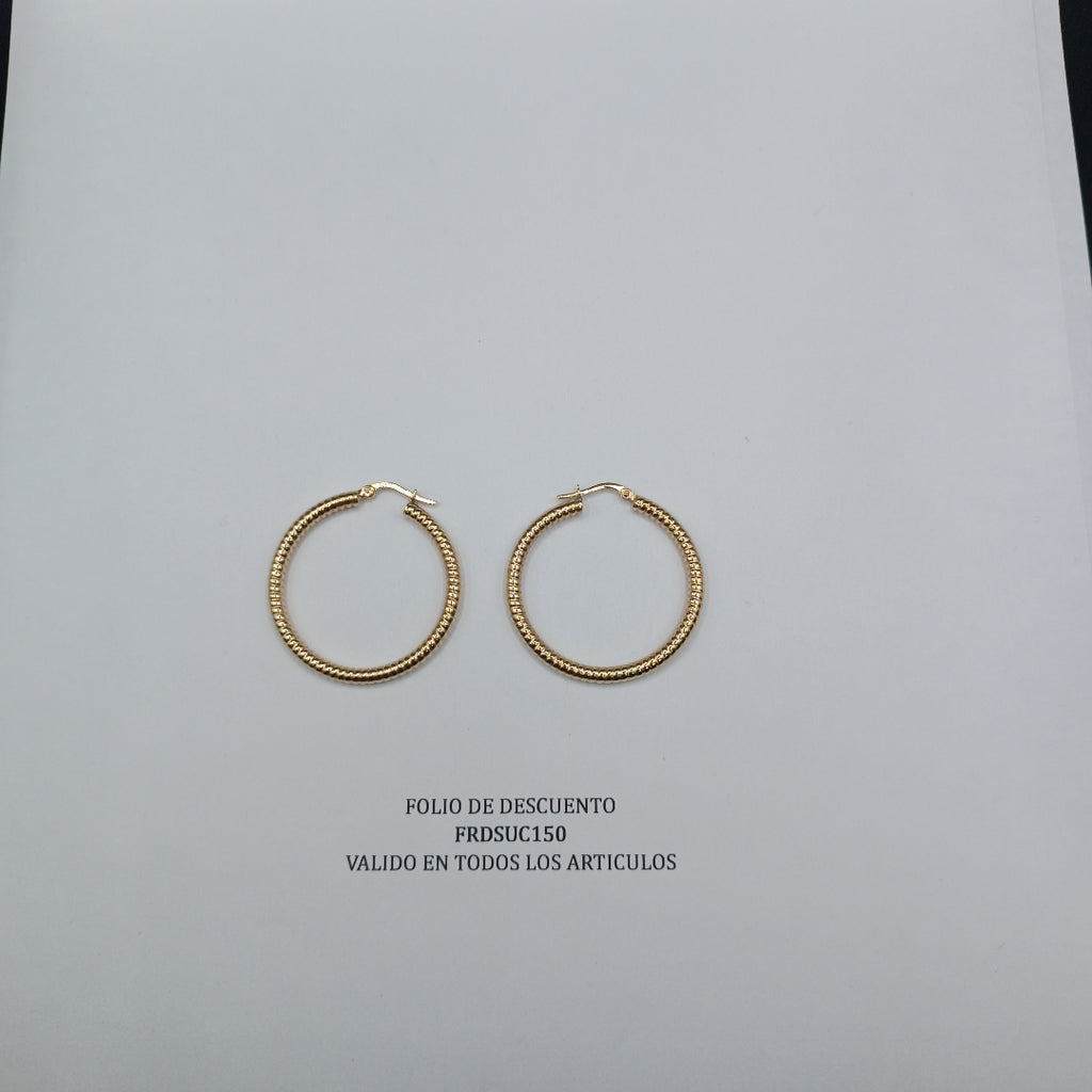 ARRACADAS PAR ORO 14 K 3,00 GRMS (SEMINUEVO)