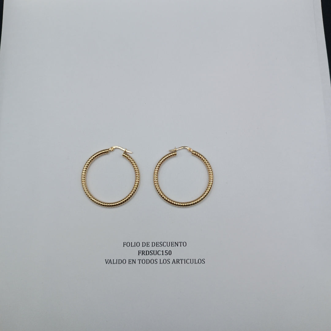 ARRACADAS PAR ORO 14 K 3,00 GRMS (SEMINUEVO)