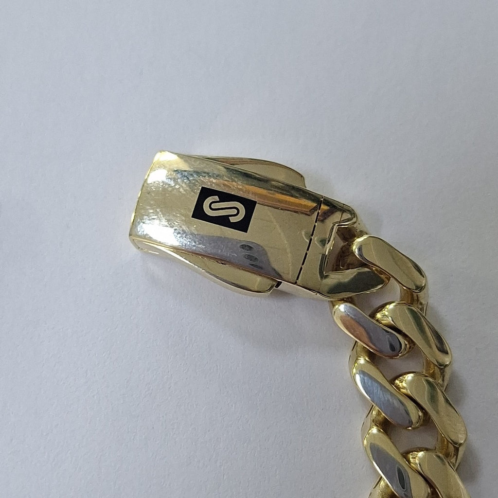 PULSERA CABALLERO MONACO ORO 14K 13.5 (NUEVO)