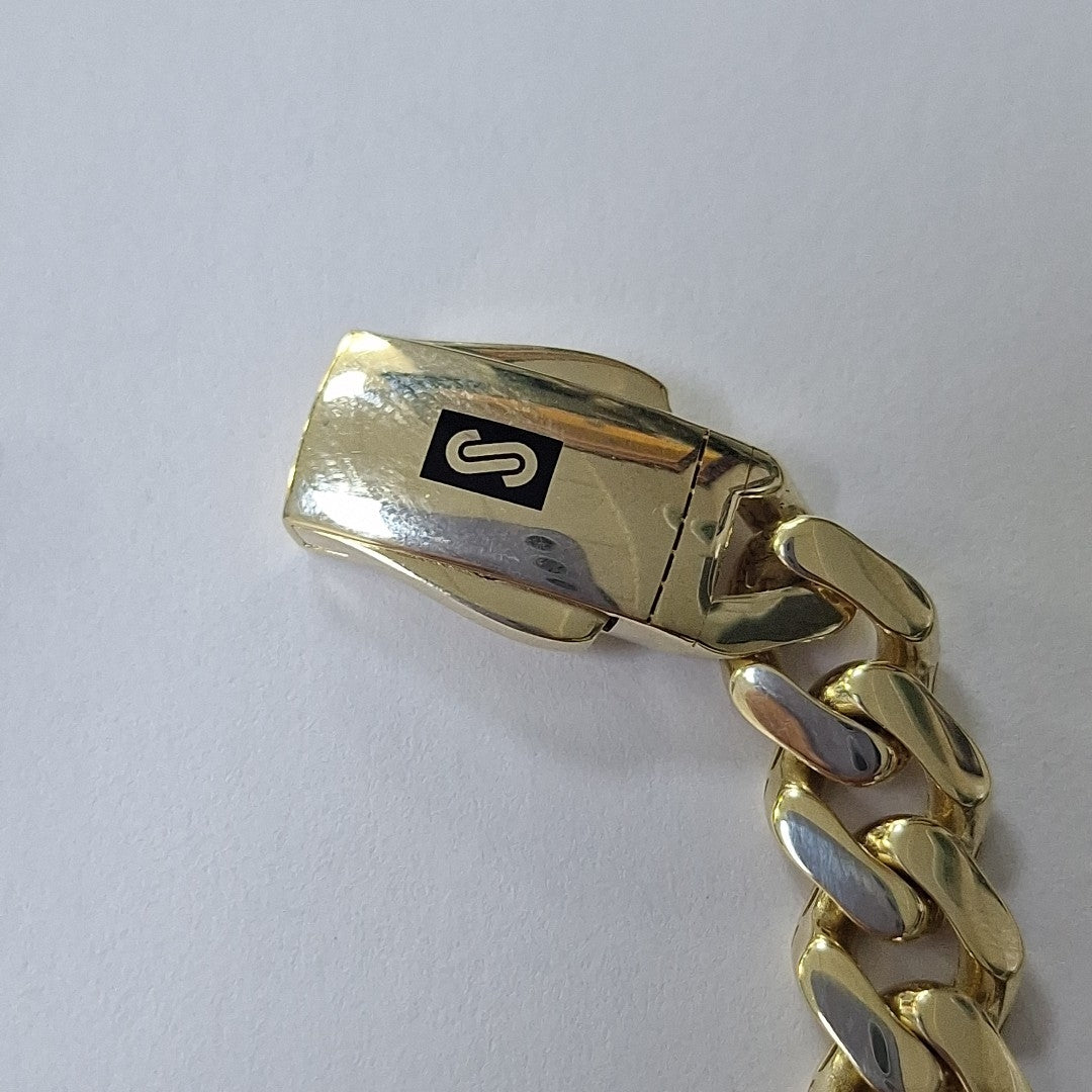 PULSERA CABALLERO MONACO ORO 14K 13.5 (NUEVO)