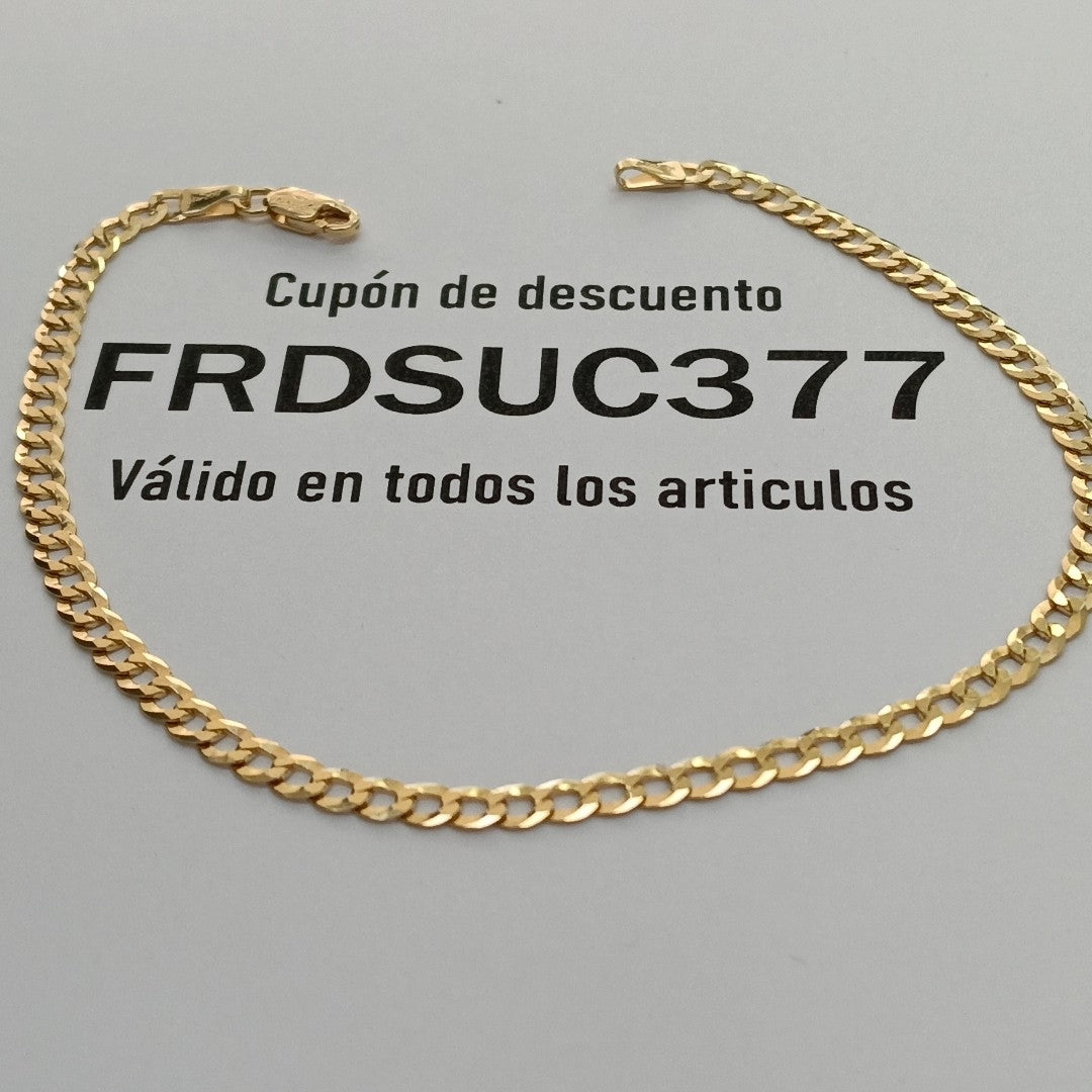 PULSERAS CABALLERO BARBADA AMARILLA ORO 14K 2.8 (NUEVO)