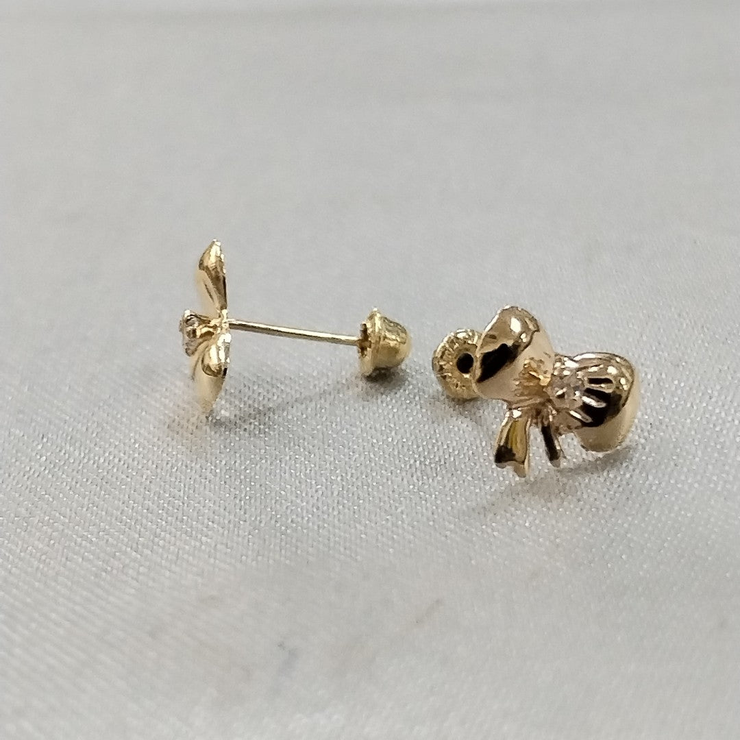 BROQUELES BROQUEL FIG MOÑO C CIRCONIA 14K 0.2441 GR (NUEVO)