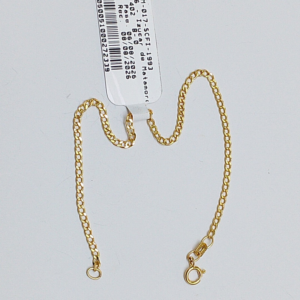 PULSERAS DAMA BARBADA AMARILLA ORO 14K 0.8 (NUEVO)