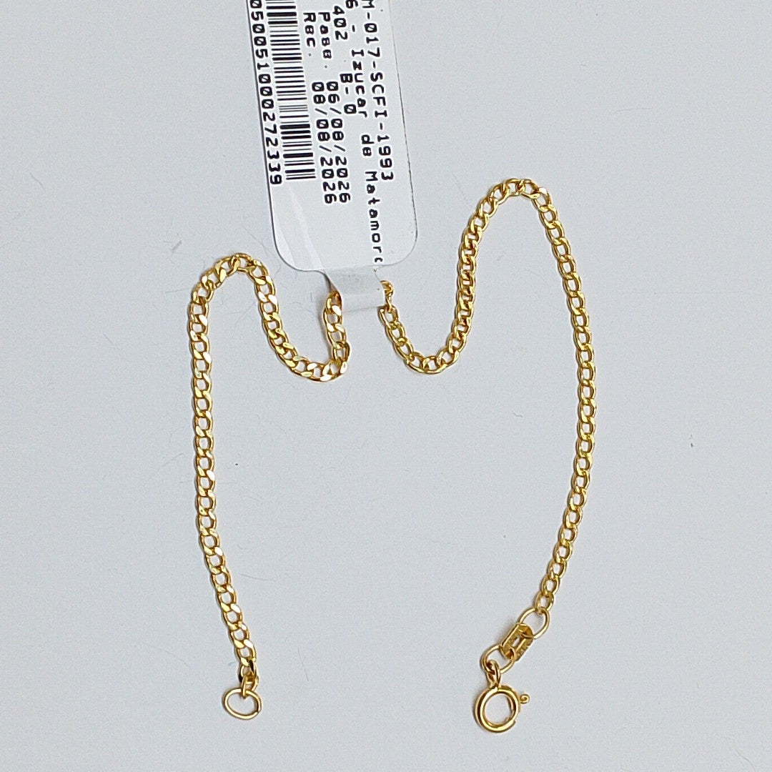 PULSERAS DAMA BARBADA AMARILLA ORO 14K 0.8 (NUEVO)
