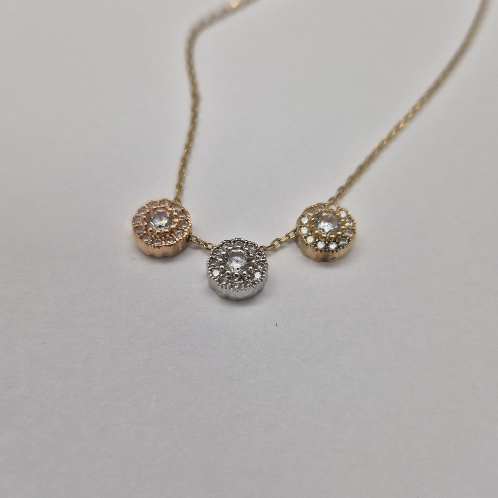 GARGANTILLA ORO COMBINADO 14 K 3 GRMS (SEMINUEVO)