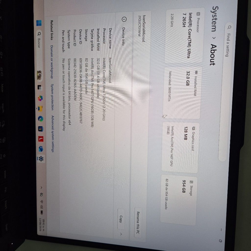 LAPTOP LENOVO P14S GEN 6 (2026) 1 TB SSD 32 GB RAM (SEMINUEVO)