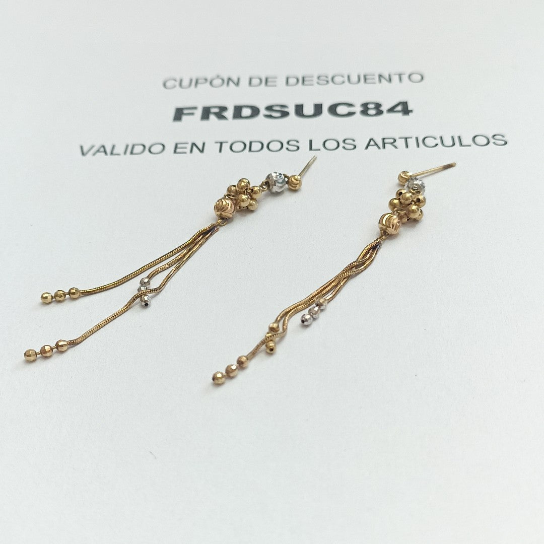 ARETES PAR ORO 14 K 3.7 GRMS (SEMINUEVO)