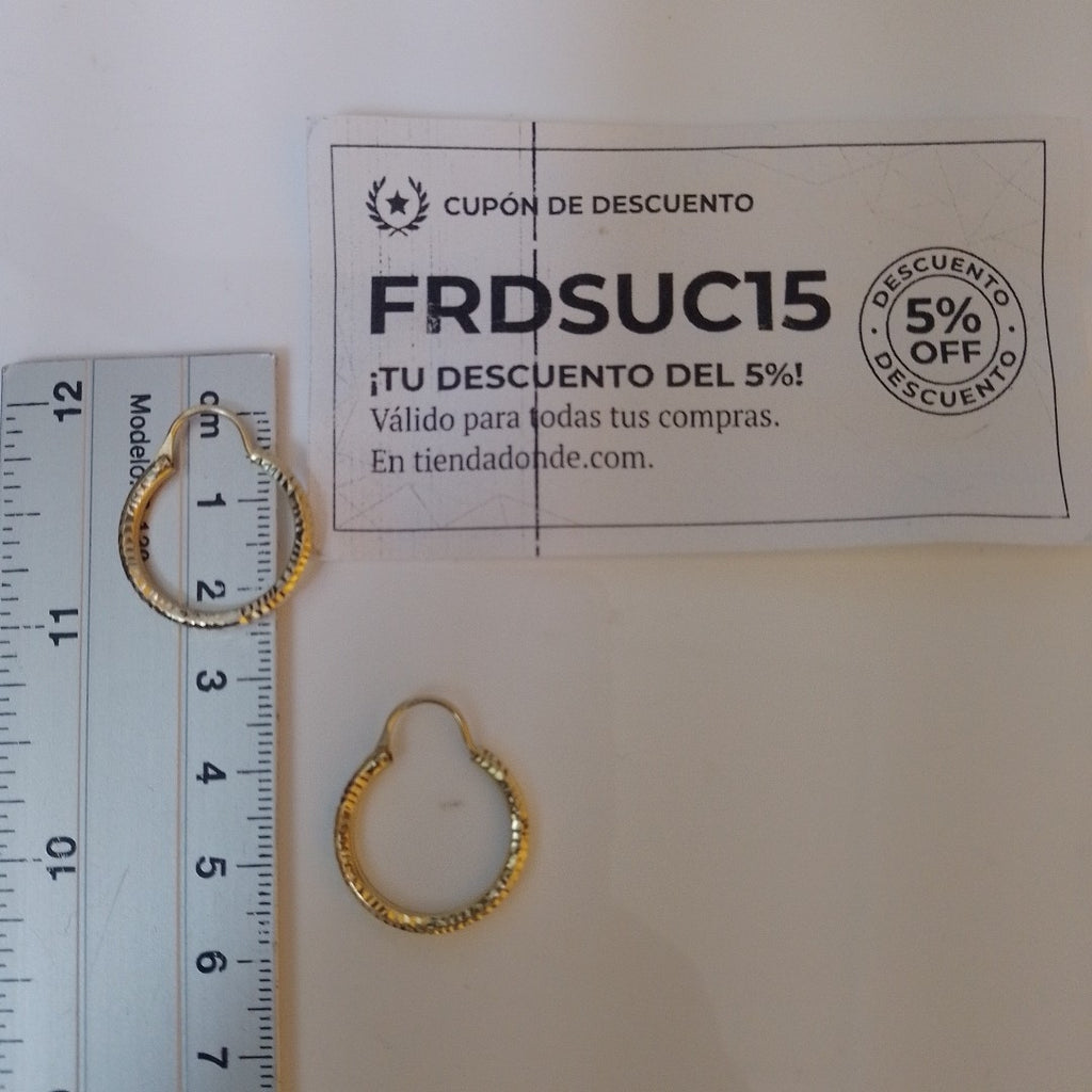 ARRACADAS PAR ORO 14 K 1.8 GRMS (SEMINUEVO)