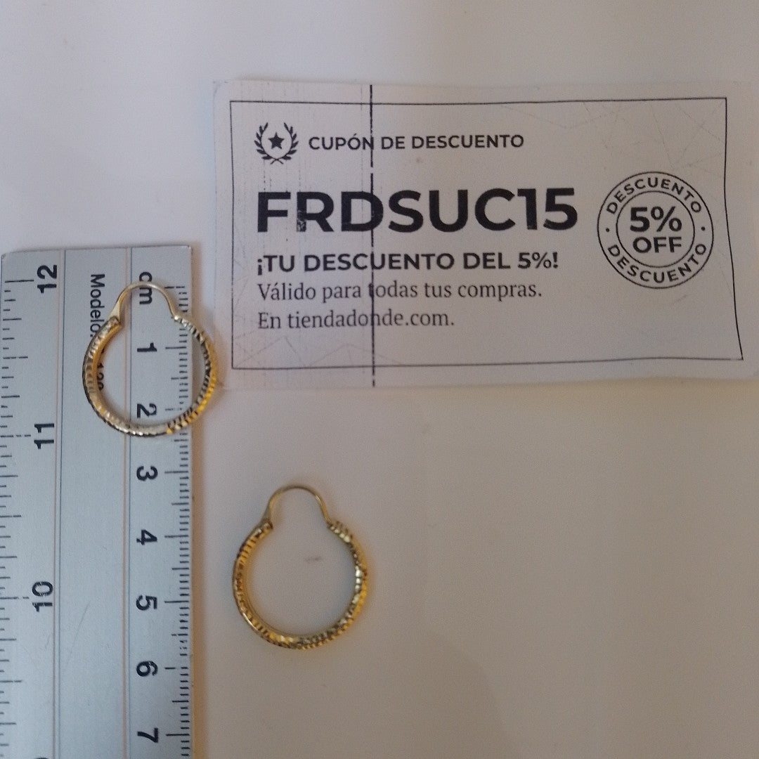 ARRACADAS PAR ORO 14 K 1.8 GRMS (SEMINUEVO)