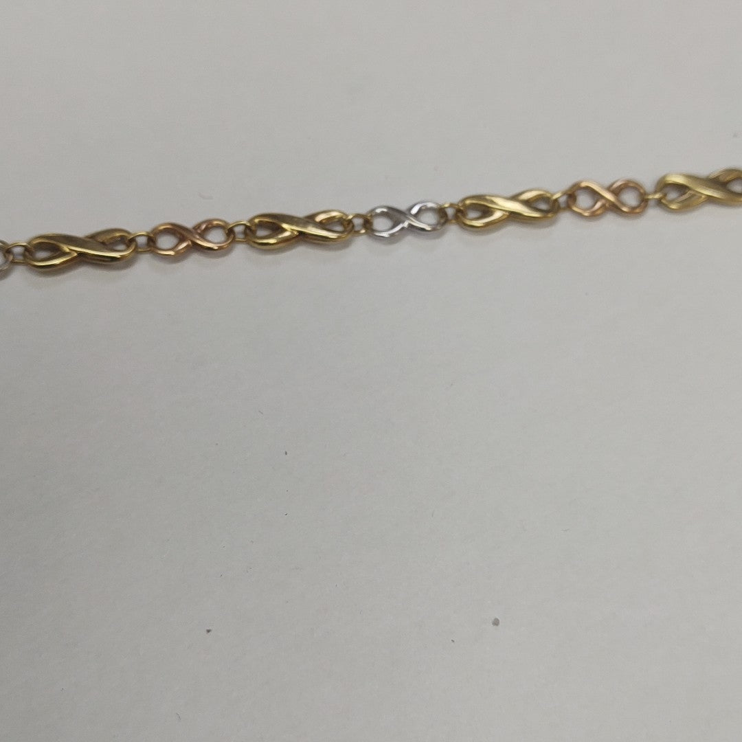 PULSERA ORO, ORO COMBINADO 14 K 3.4 GRMS (SEMINUEVO)