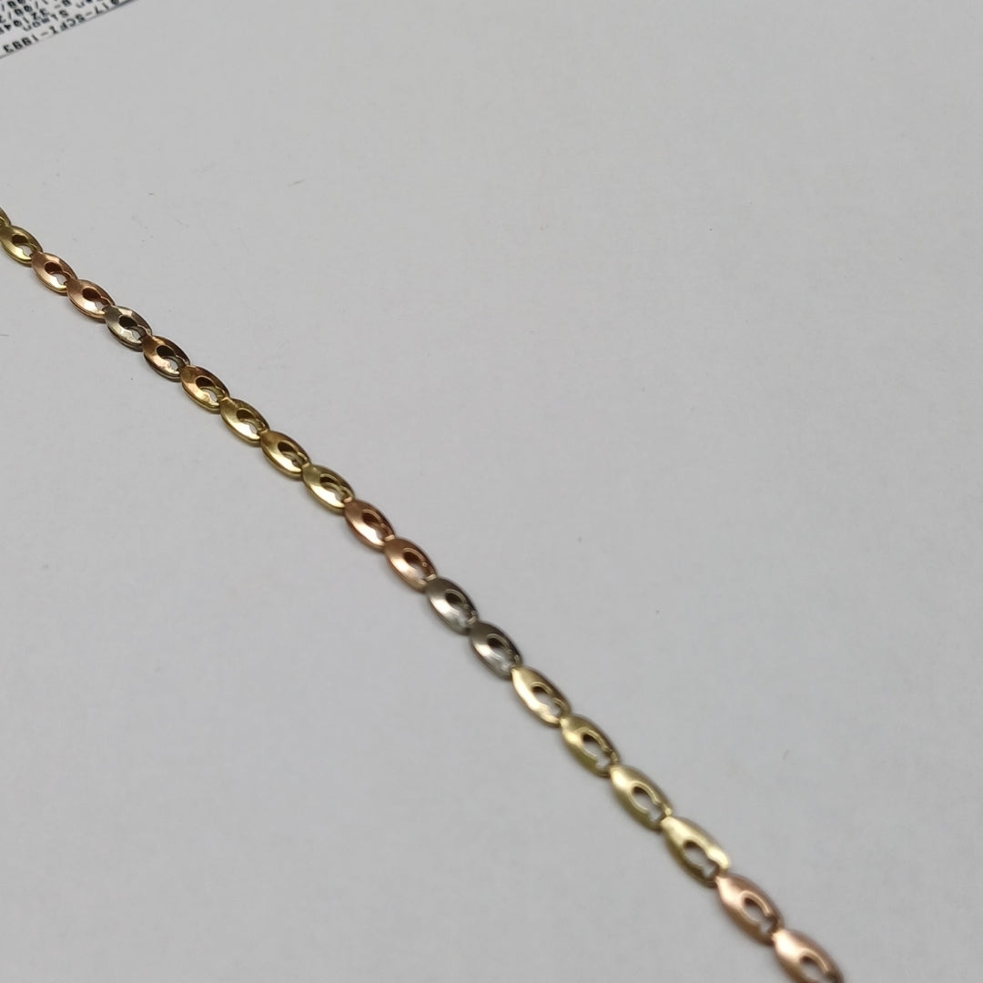 PULSERA ORO, ORO COMBINADO 10 K 2.9 GRMS (SEMINUEVO)
