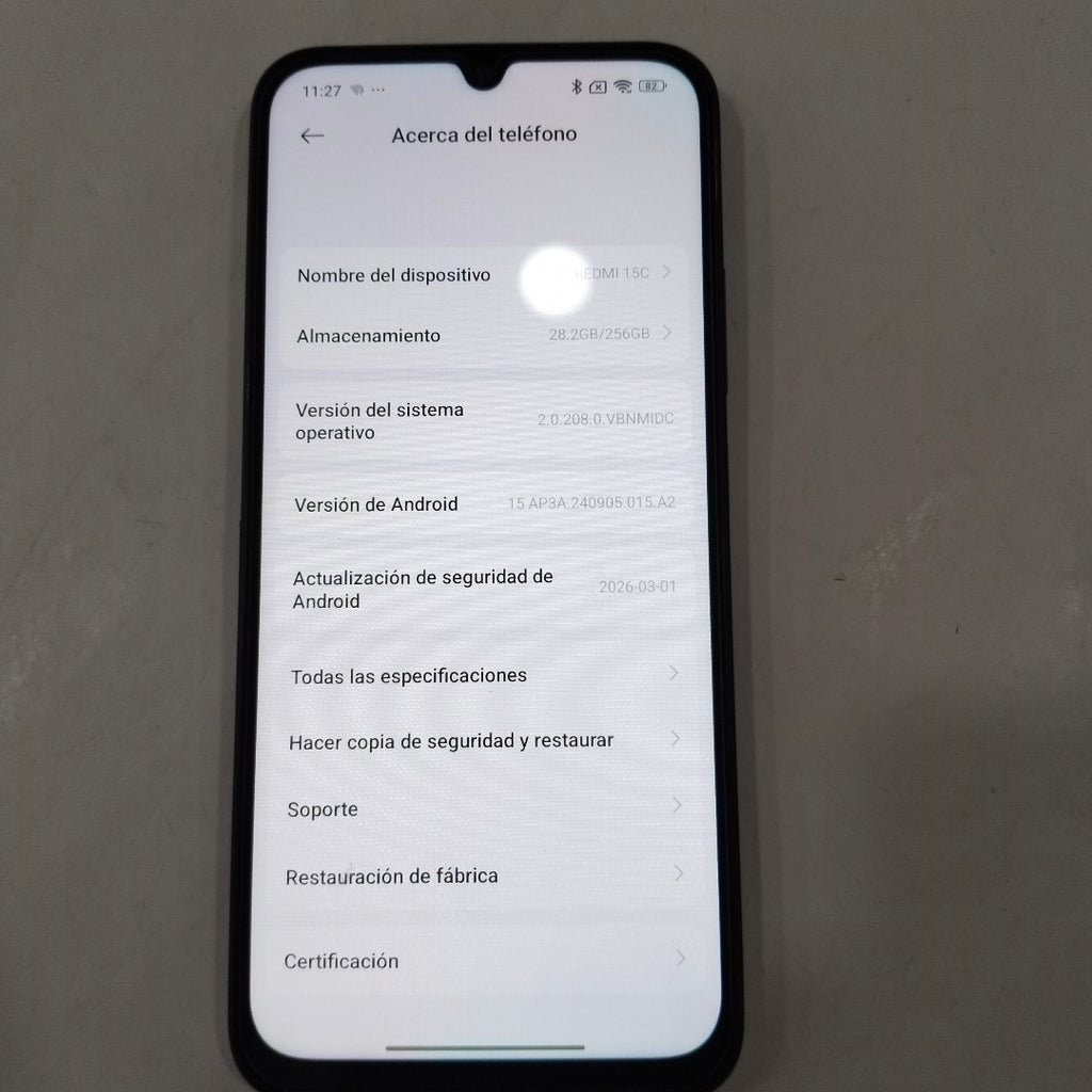 CELULAR XIAOMI REDMI 15C 25078RA3EL (2025) 256 GB 8 GB RAM (SEMINUEVO)