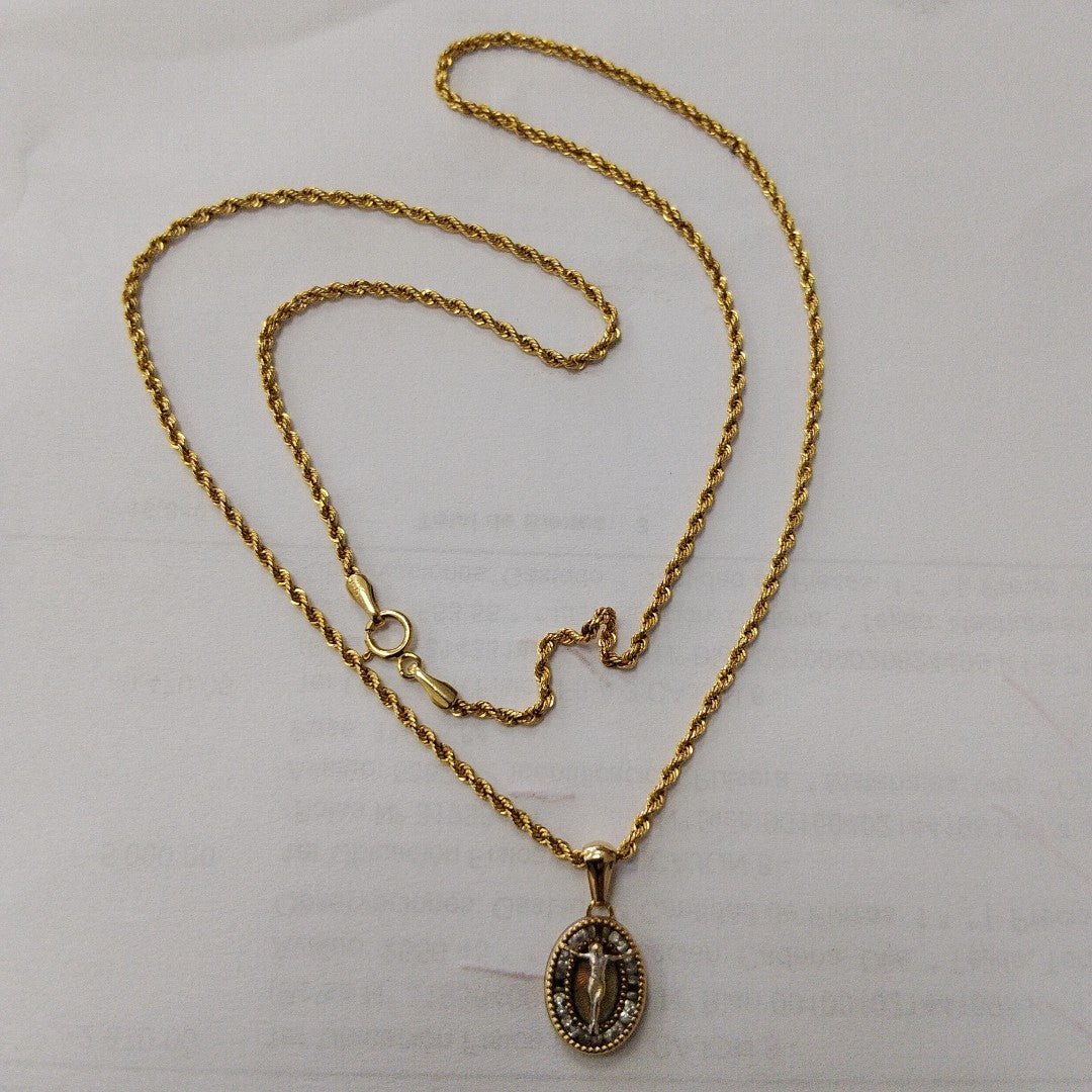 CADENA, DIJE ORO 14 K 1.9 GRMS (SEMINUEVO)