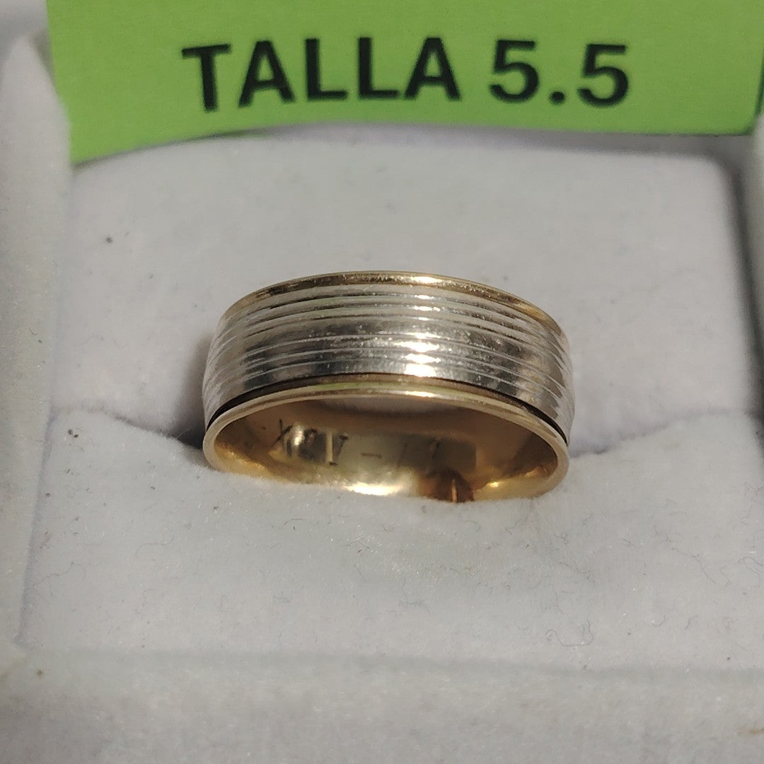 ARGOLLA ORO, ORO BLANCO 14 K 3.1 GRMS (SEMINUEVO)