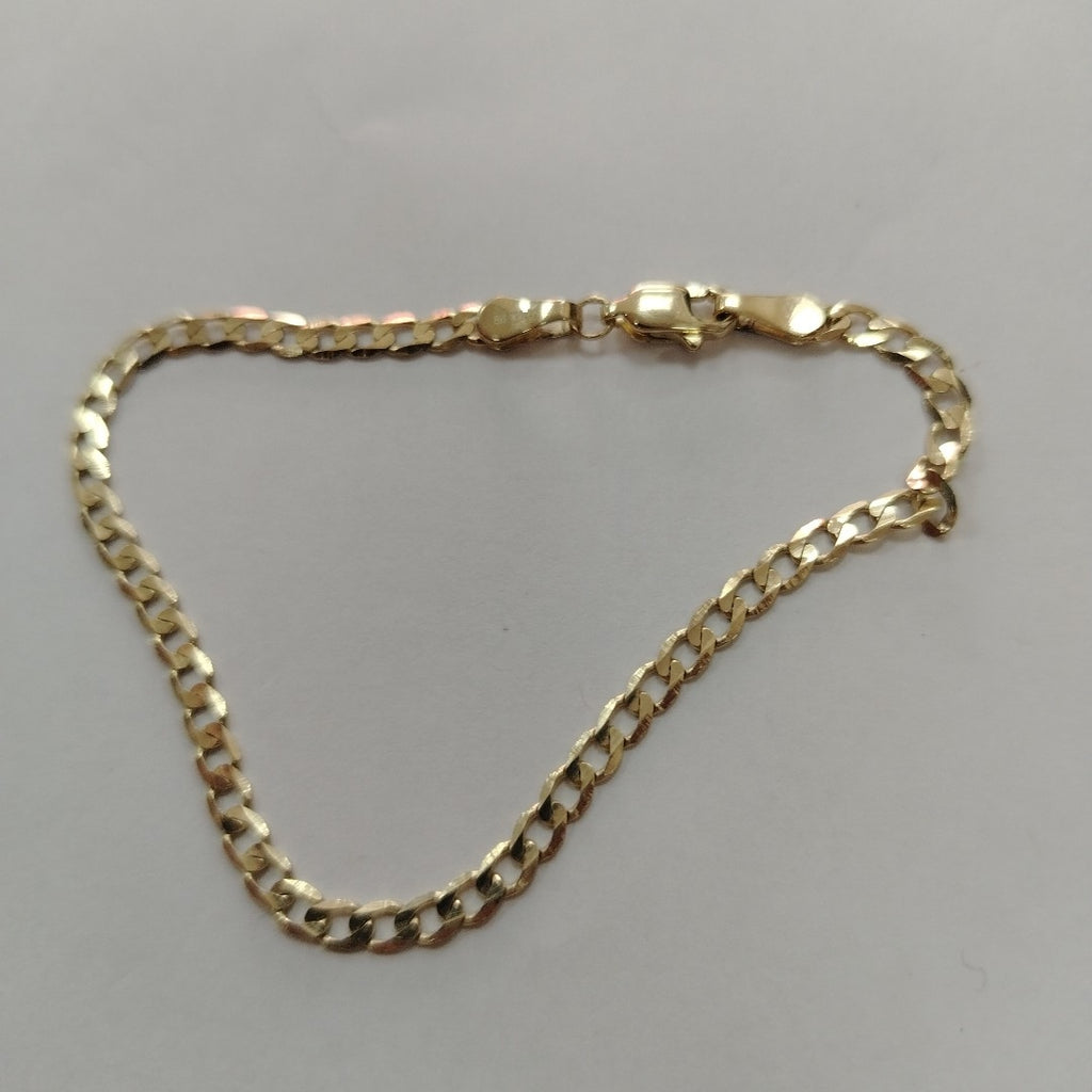 PULSERA TEJIDO BARBADA 14K 18 CM 3.2 GR (NUEVO)