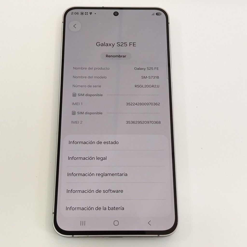 CELULAR SAMSUNG GALAXY S25 FE SM-S731B (2025) 128 GB 8 GB RAM (SEMINUEVO)
