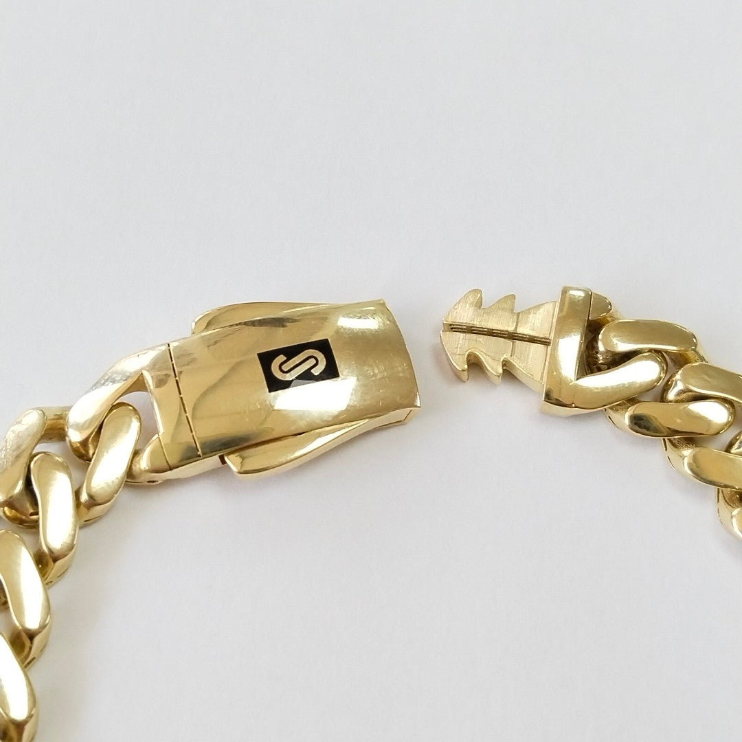 PULSERA CABALLERO MONACO ORO 14K 13.3 (NUEVO)