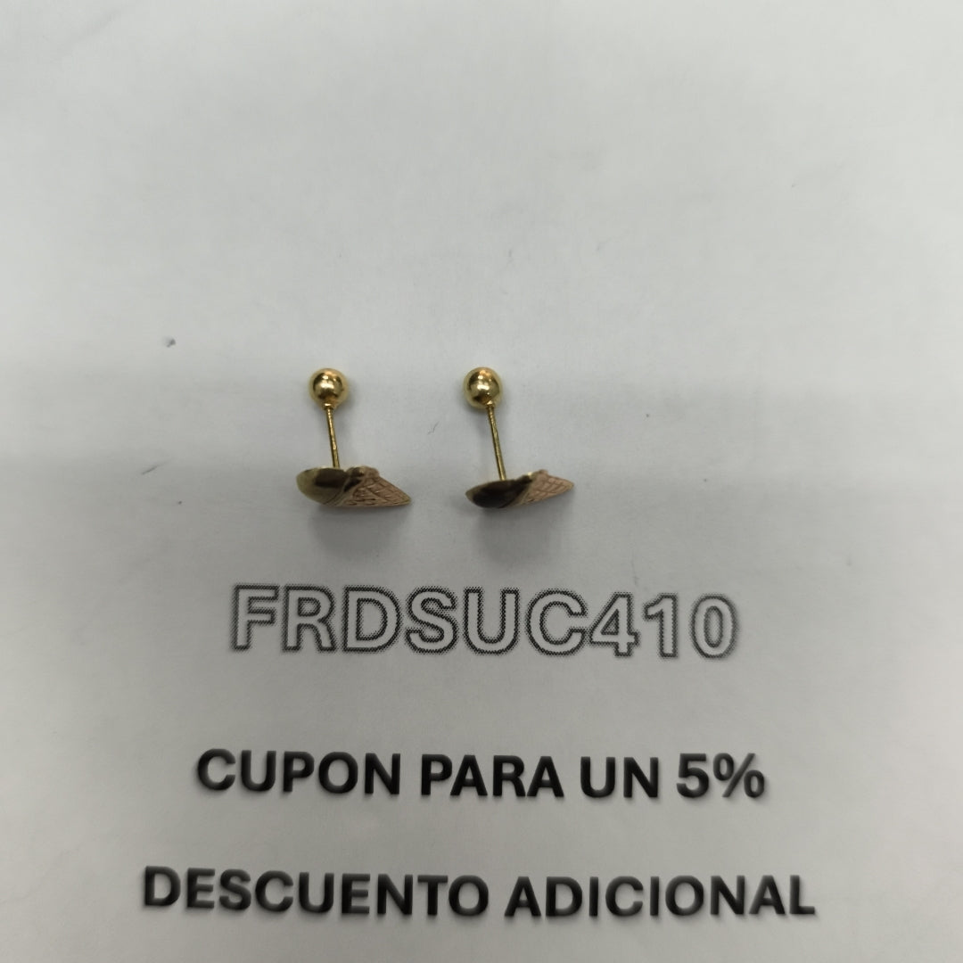 BROQUELES PAR ORO 10 K 0.4 GRMS (SEMINUEVO)