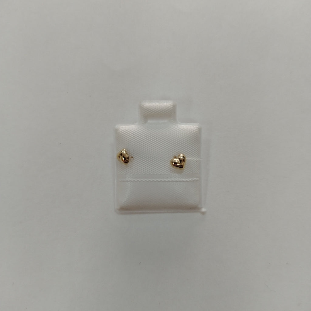 BROQUELES BROQUEL FIG CORAZON LISO 14K 0.1987 GR (NUEVO)