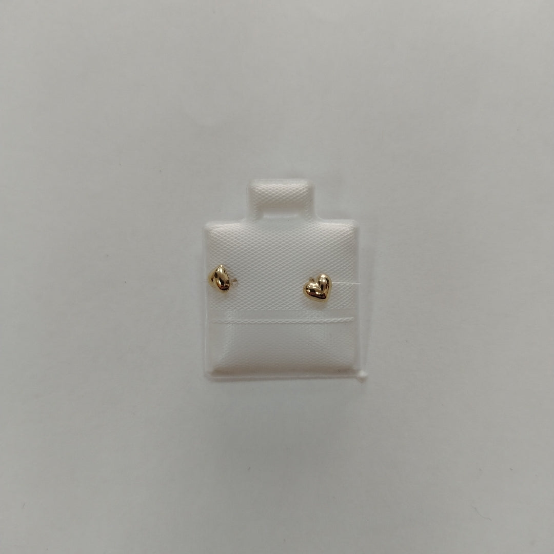 BROQUELES BROQUEL FIG CORAZON LISO 14K 0.1987 GR (NUEVO)