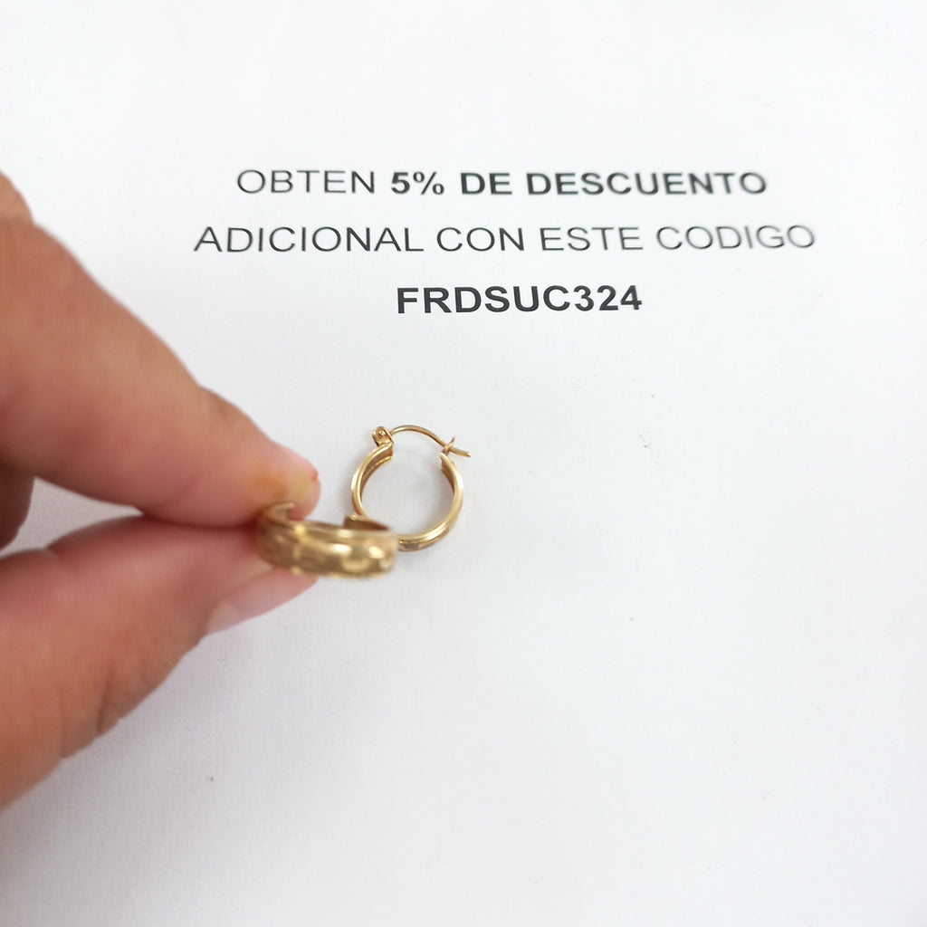 ARRACADAS PAR ORO 10 K 1.3 GRMS (SEMINUEVO)