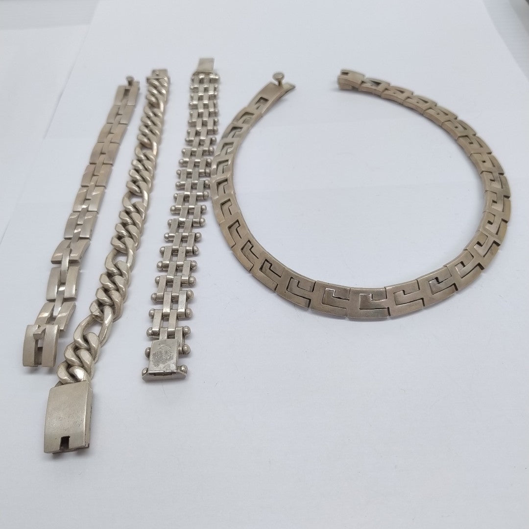 GARGANTILLA, PULSERA PLATA 357.3 GRMS (SEMINUEVO)