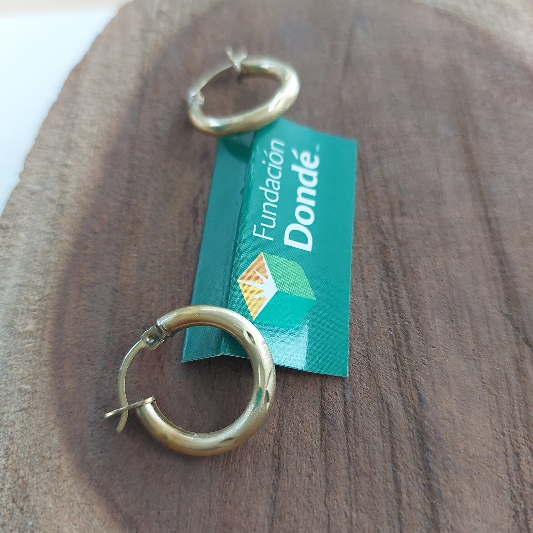 ARRACADAS PAR ORO 10 K 1.9 GRMS (SEMINUEVO)