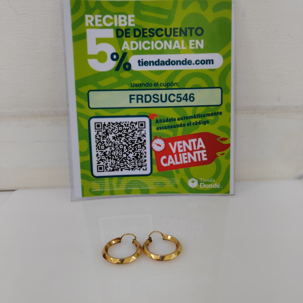 ARRACADAS PAR ORO 18 K 4.9 GRMS (SEMINUEVO)