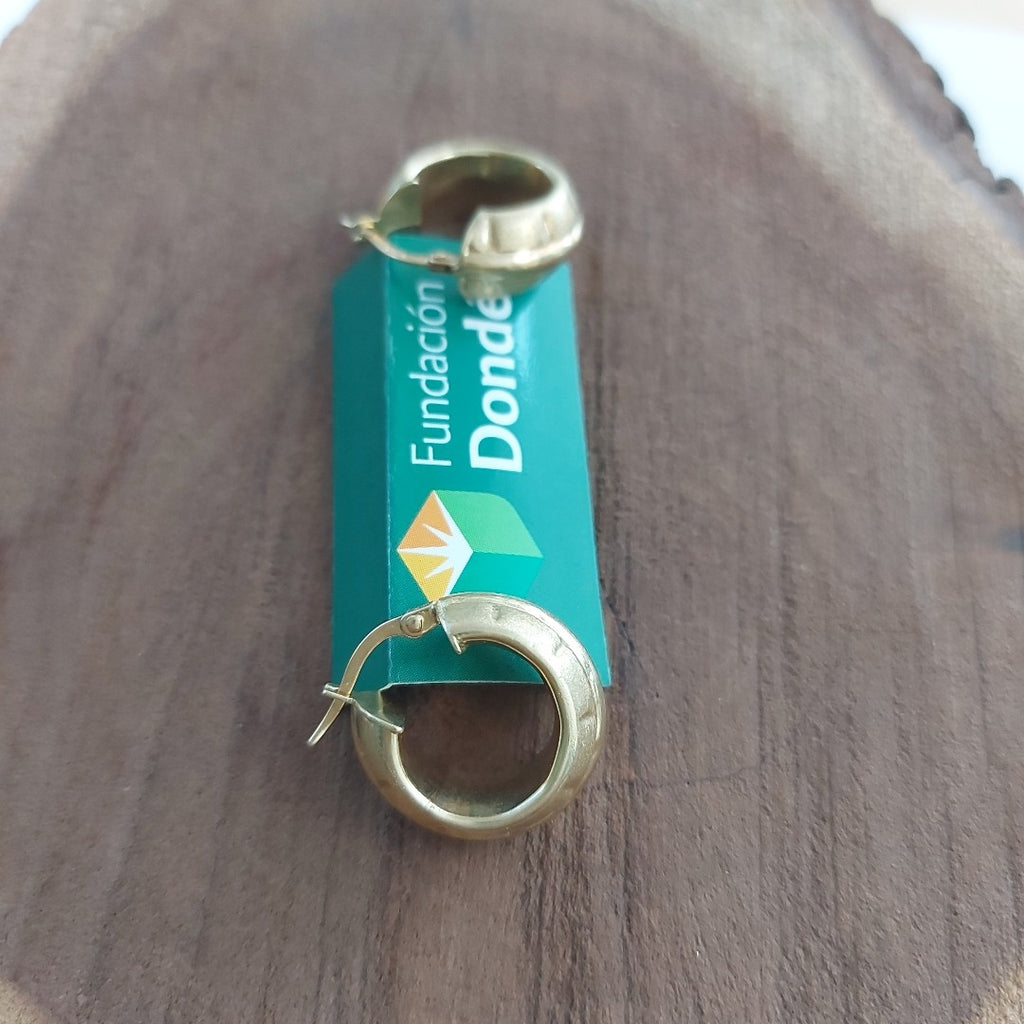 ARRACADAS PAR ORO 14 K 2.9 GRMS (SEMINUEVO)