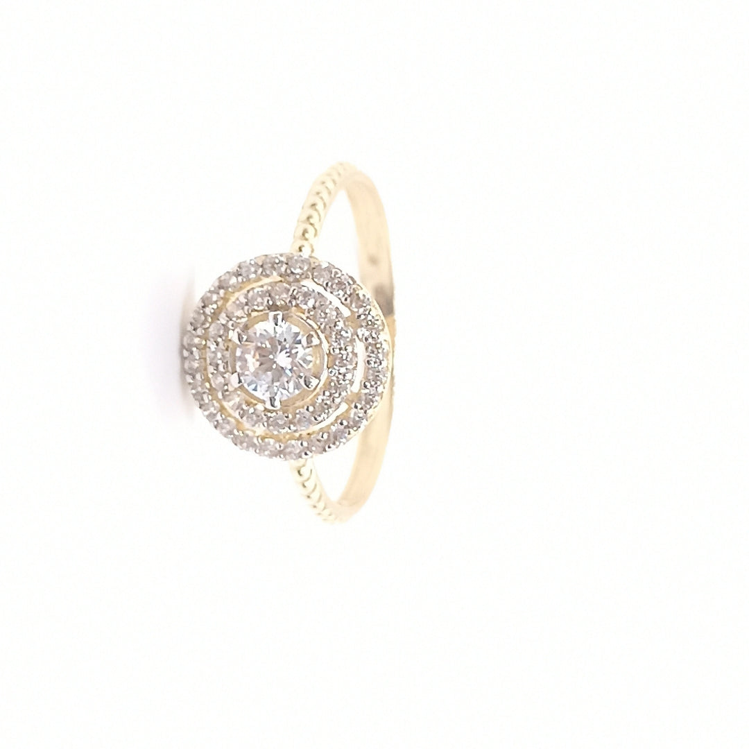ANILLO ANILLITO C CIRCONIAS 14K 8 TALLA 1.9 GR (NUEVO)