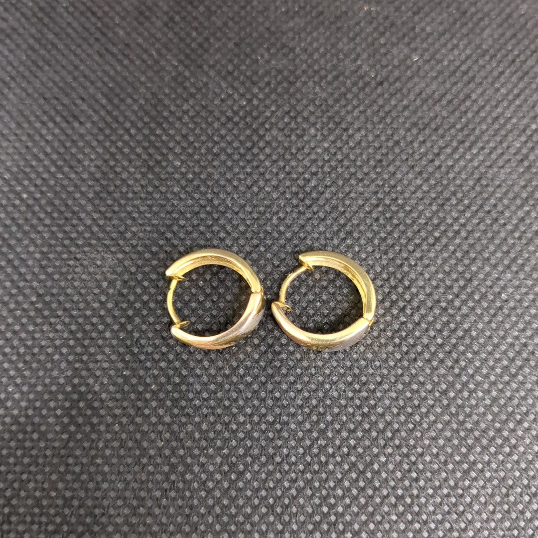 ARETES PAR ORO COMBINADO 14 K 1,50 GRMS (SEMINUEVO)