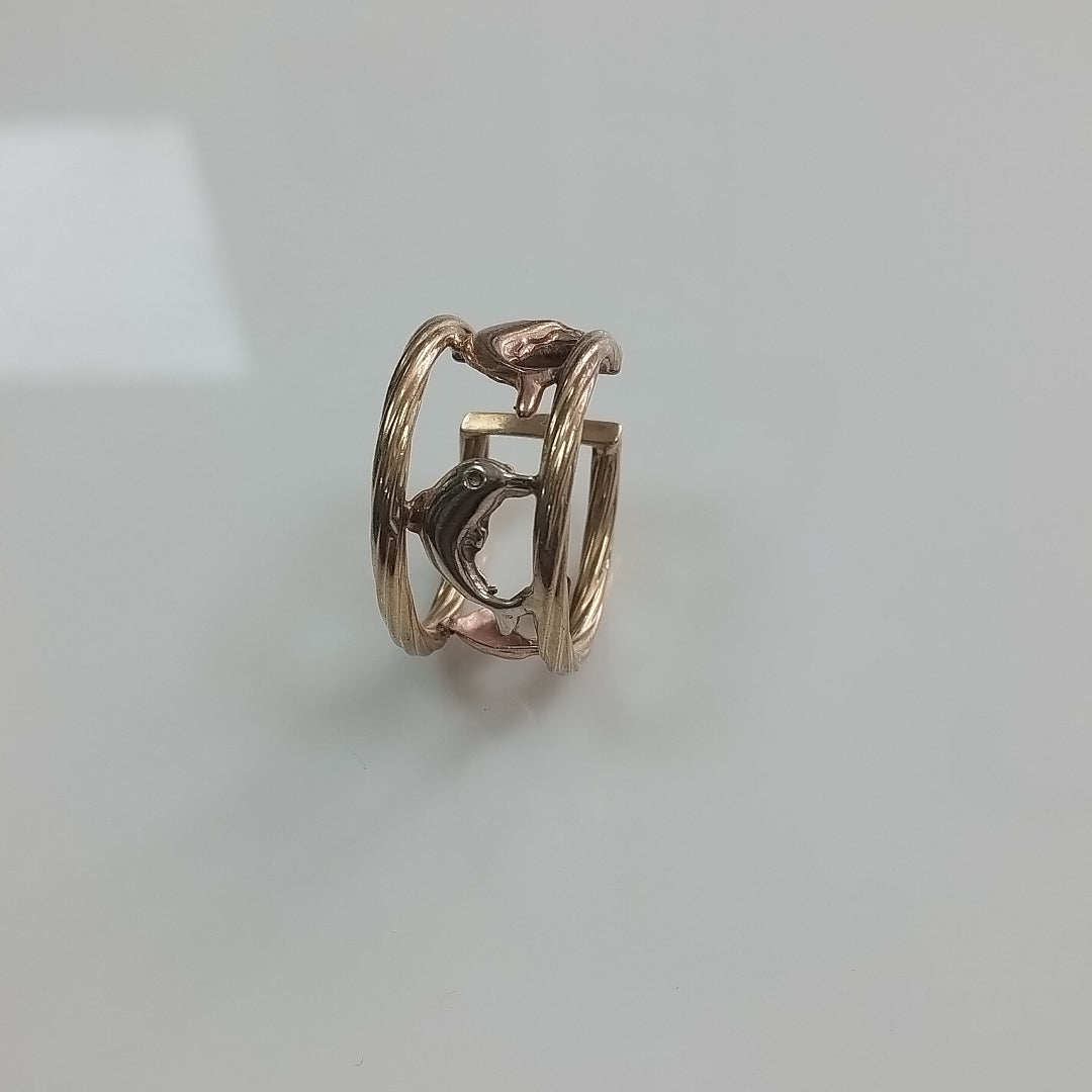 ANILLO ORO, ORO COMBINADO 10 K 2.7 GRMS (SEMINUEVO)