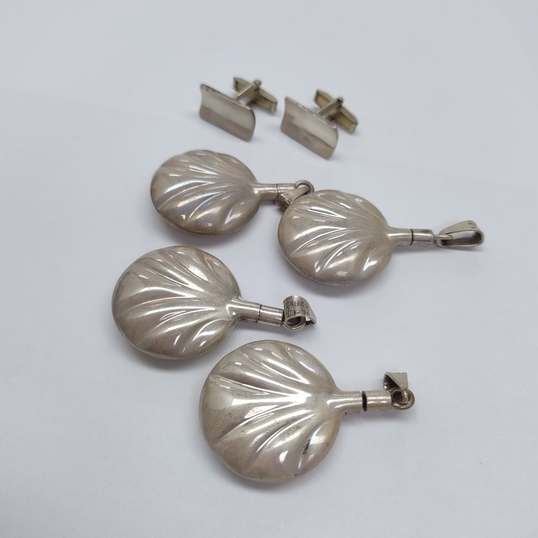 DIJE, MANCUERNILLAS PARMEDALLA PLATA 79.5 GRMS (SEMINUEVO)