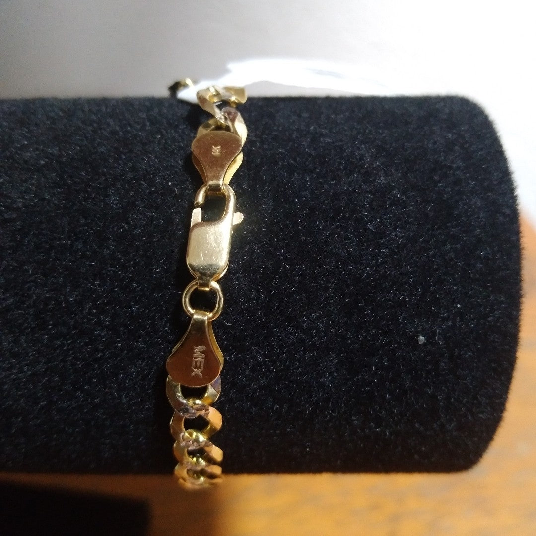 PULSERA BARBADA 14K 21 CM 5.6 GR (NUEVO)