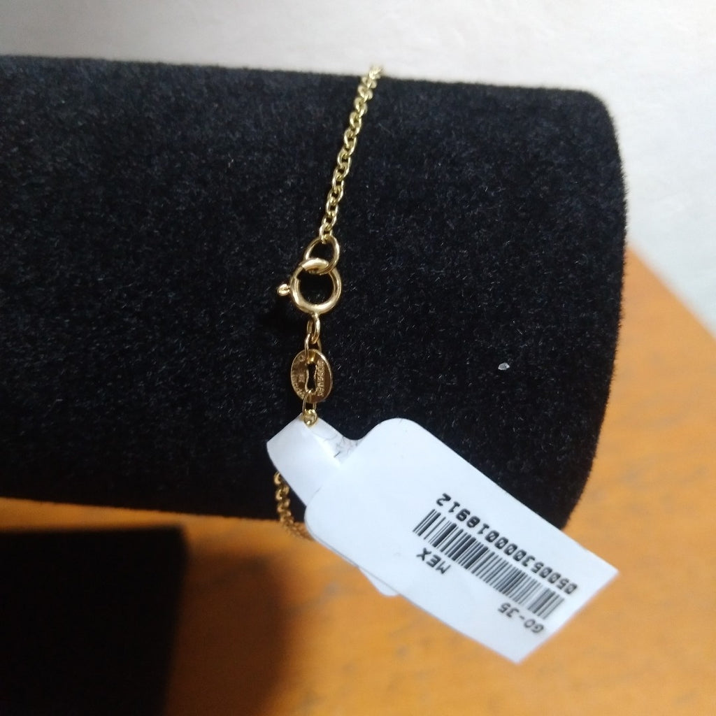 PULSERA ESPECIAL CON CORAZONES 14K 18 CM 1.3 GR (NUEVO)