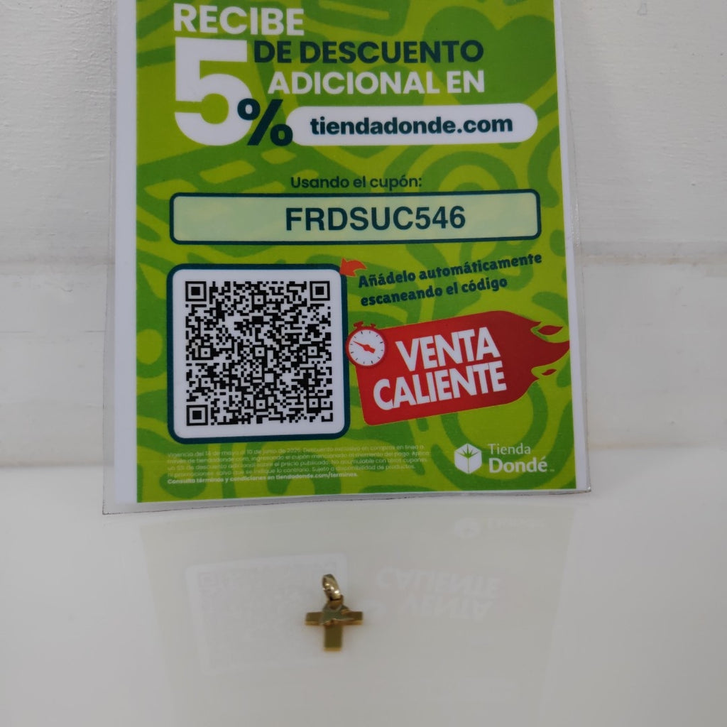 CRUZ, DIJE ORO 14 K 1.6 GRMS (SEMINUEVO)