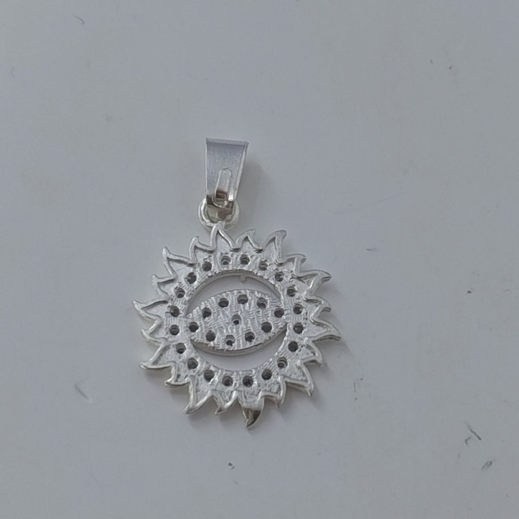 DIJE OJO MAGICO CON CIRCONIAS PLATA .925 2 GR (NUEVO)